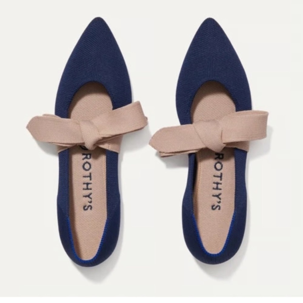 Rothy's The Slip-On Mary Jane Flat in Sapphire Deep Blue - Picture 3 of 16
